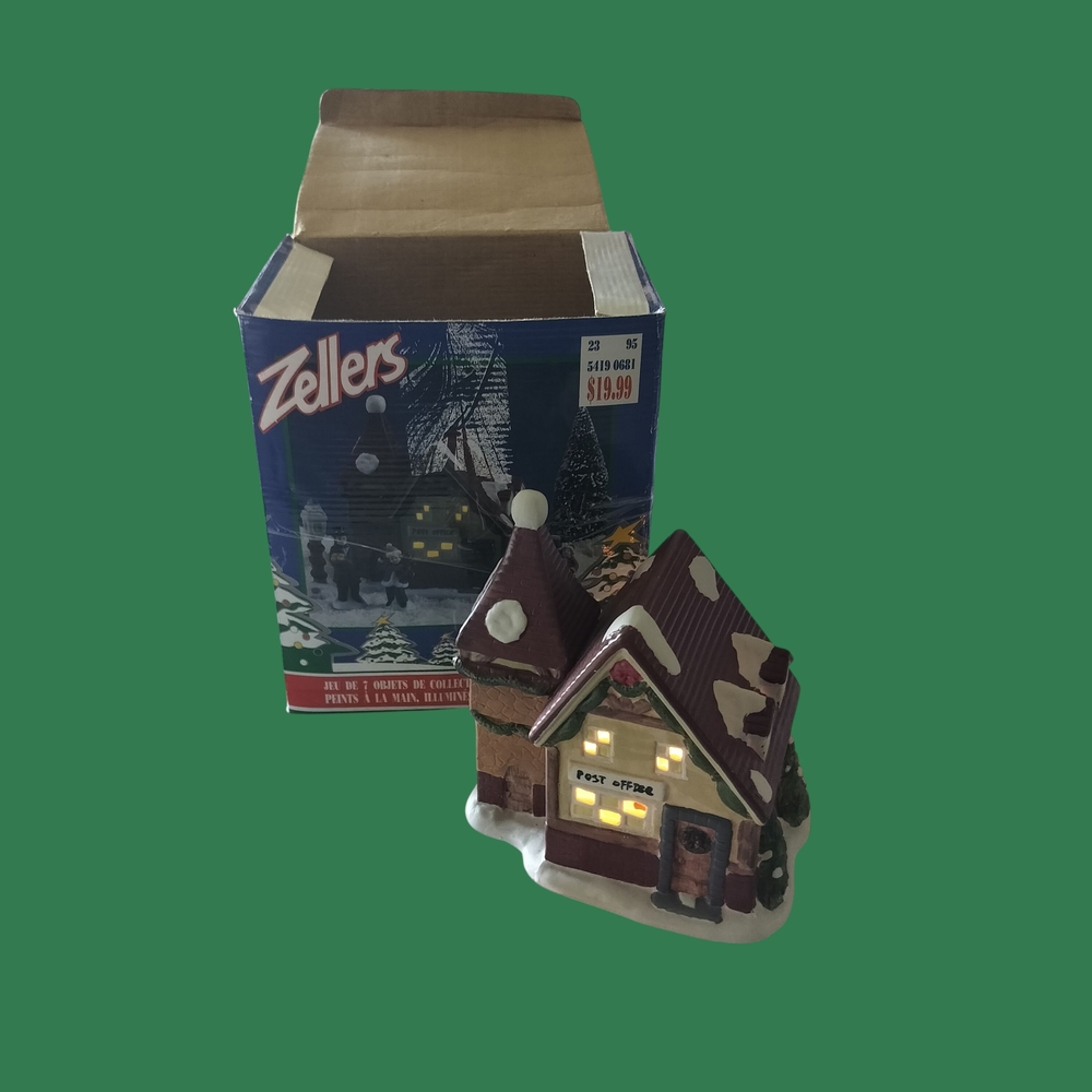 Vintage Zellers Christmas Village Post Office